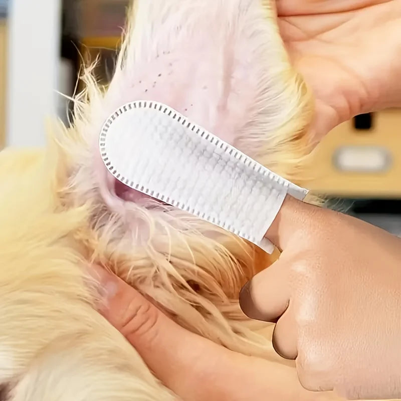 Pet Cleaning Products Ear Cleaning Wipes Ear Care Fingertips Ear Mite Removal Cat and Dog Ear Cleaning Pet Products Pet Towel