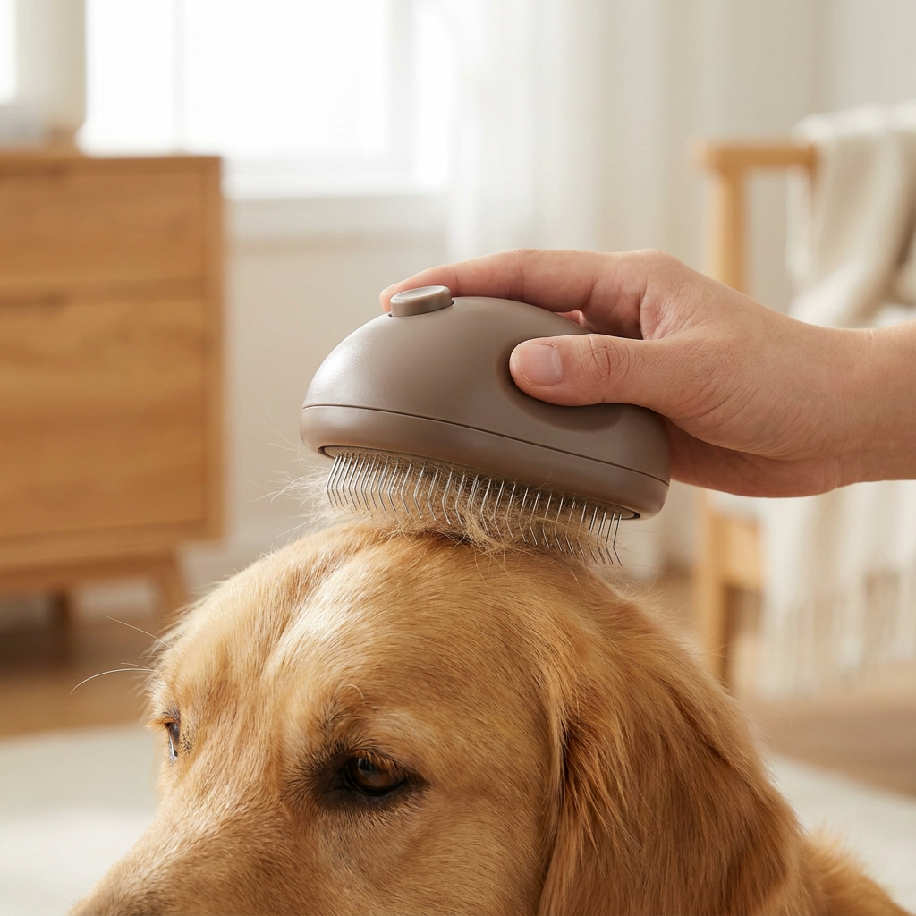 Self-Cleaning Slicker Brush